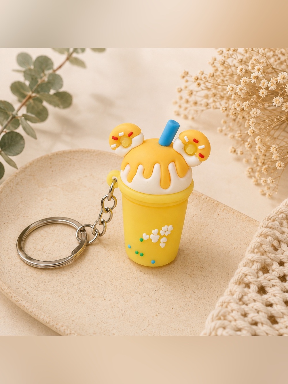 Milkshake w/ Donuts Keychain
